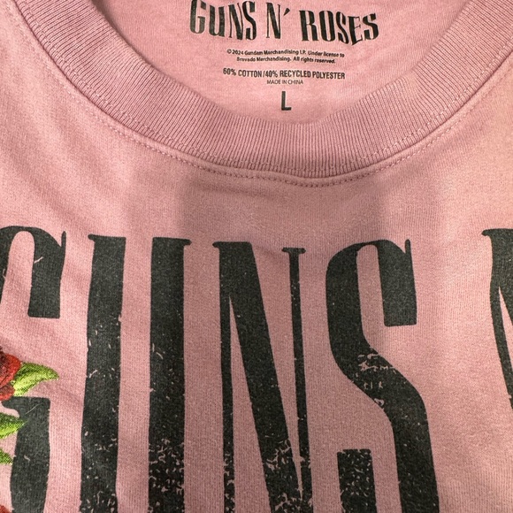 Womans Large Pink Guns N' Roses Sweatshirt - Picture 3 of 4